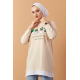 Printed Sweat  Tunic CREAM COLOR