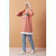 Printed Sweat  Tunic Rose