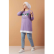 Printed Sweat  Tunic Lilac color