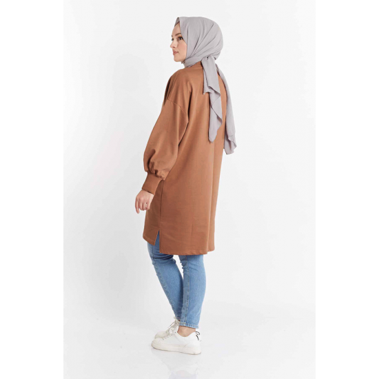 Balloon Sleeve Sport Coffee color Tunic